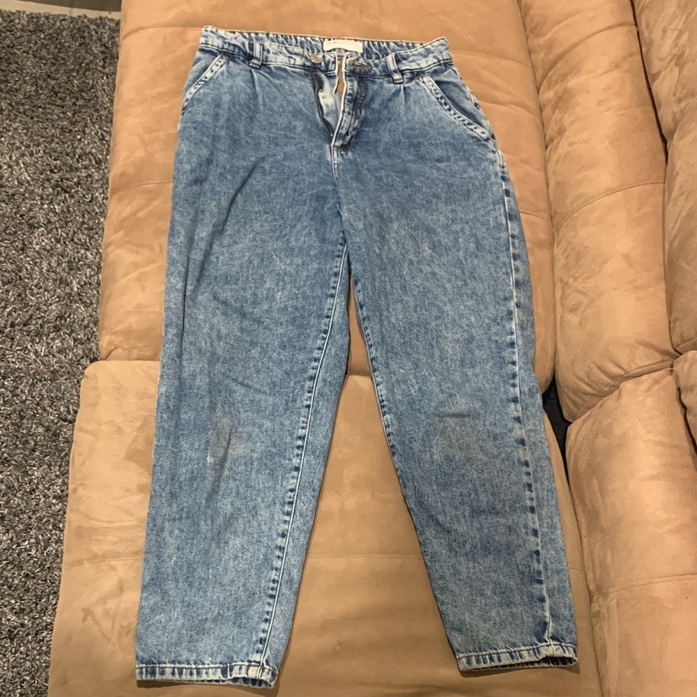 Garage acid wash mom Jeans